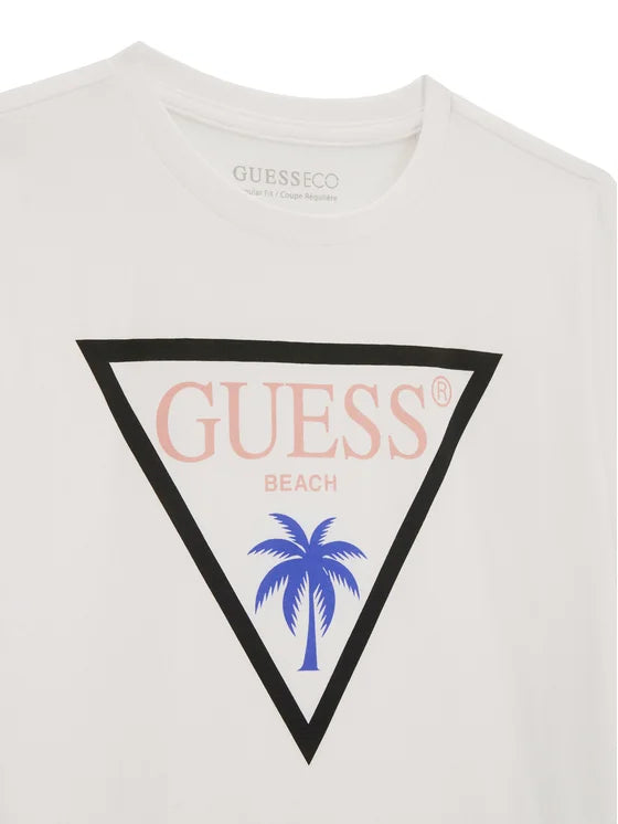 Детска Памучна Тениска Guess за Момче в Бяло