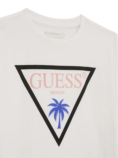 Детска Памучна Тениска Guess за Момче в Бяло