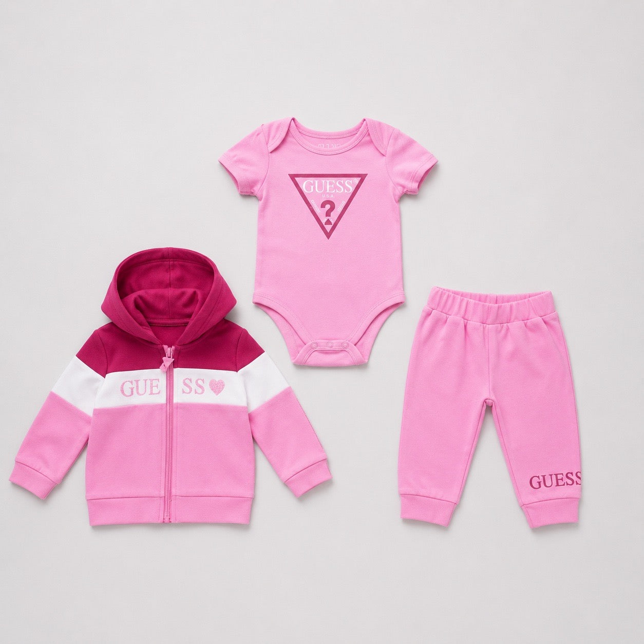 Спортен Екип Guess за Момиче Светлорозов Regular Fit